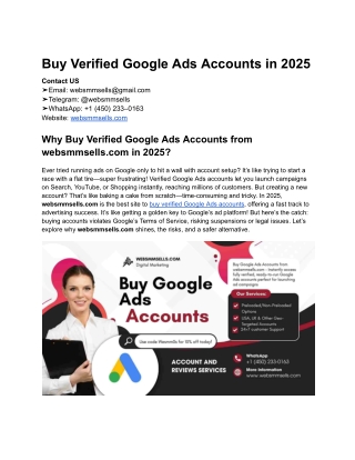 B u y Google Ads account with billing enabled
