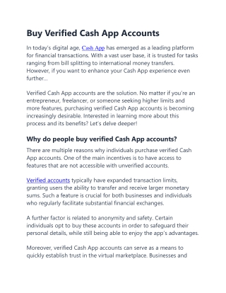 Buy Verified Cashapp Accounts
