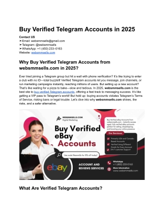 Best Site To Buy Aged Telegram Accounts in 2025