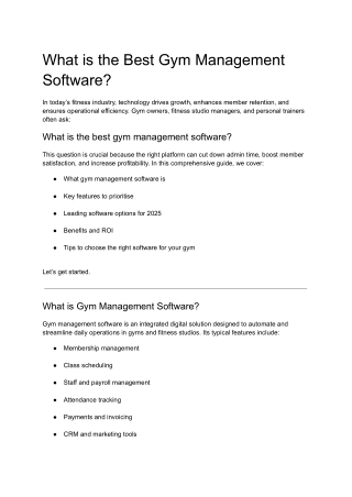 What is the Best Gym Management Software