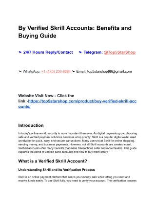 By Verified Skrill Accounts_ Benefits and Buying Guide