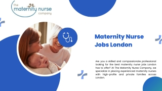 Maternity Nurse Jobs London