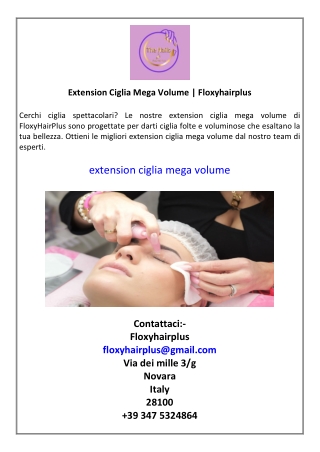 Extension Ciglia Mega Volume  Floxyhairplus