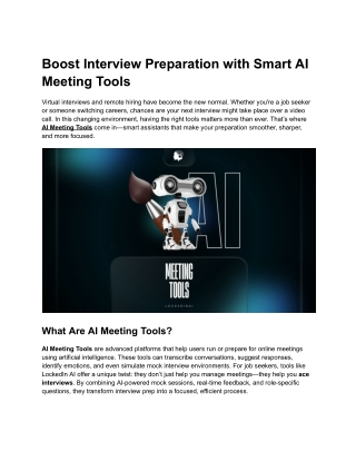 Boost Interview Preparation with Smart AI Meeting Tools