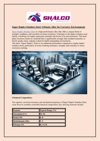 Super Duplex Stainless Steel