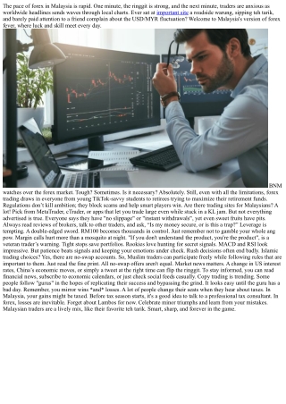 Currency Trading in Malaysia: Surfing the Forex Currents