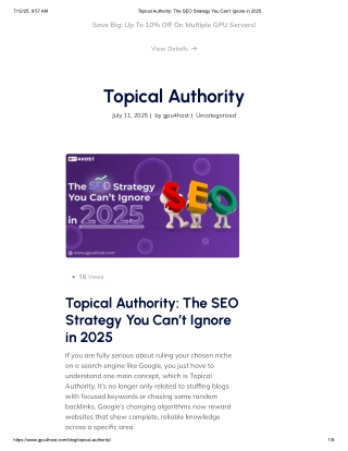 Topical Authority_ The SEO Strategy You Can’t Ignore in 2025
