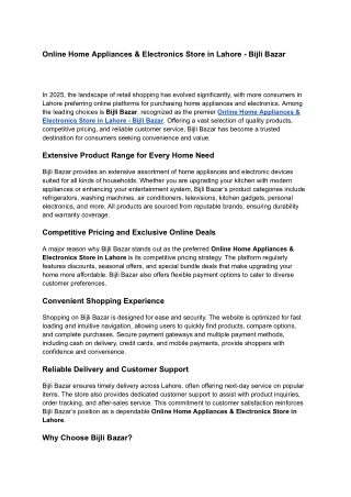 Online Home Appliances & Electronics Store in Lahore - Bijli Bazar (3)