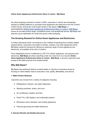 Online Home Appliances & Electronics Store in Lahore - Bijli Bazar (4)