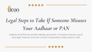 Legal Steps to Take If Someone Misuses Your Aadhaar or PAN