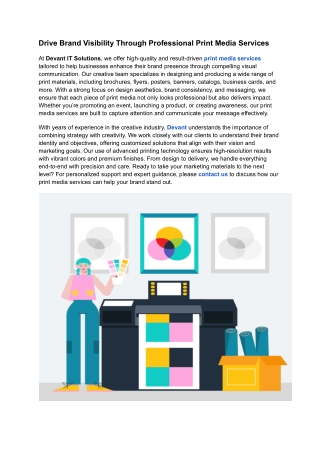 Drive Brand Visibility Through Professional Print Media Services