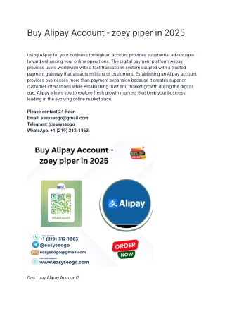 Buy Alipay Account - zoey piper in 2025
