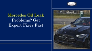 Mercedes Oil Leak Problems Get Expert Fixes Fast