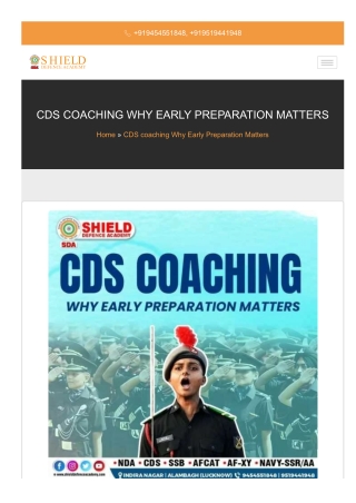 CDS coaching in Lucknow - SDA