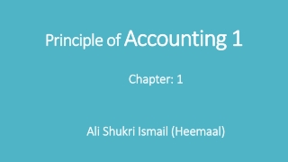 Chapter 1 Principle of accounting-1