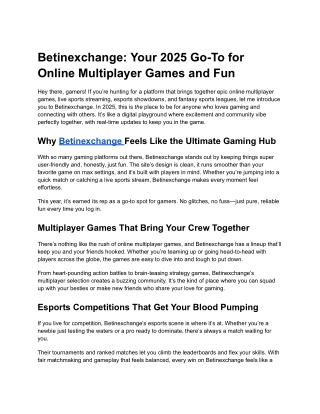 Betinexchange360