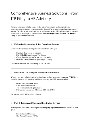 Comprehensive Business Solutions