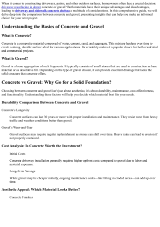 Concrete vs Gravel: Why Go for a Solid Foundation?