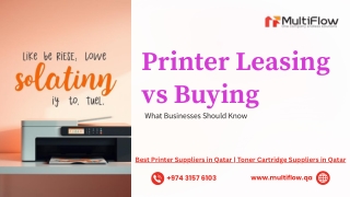 Printer Leasing vs Buying