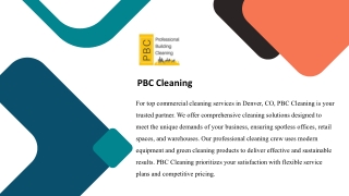 Commercial Cleaning Denver Co