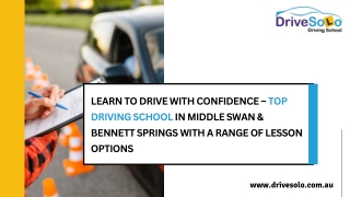 Top Driving School in Middle Swan and Bennett Springs with a Range of Lesson Opt