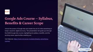 Google Ads Course Syllabus Benefits and Career Scope