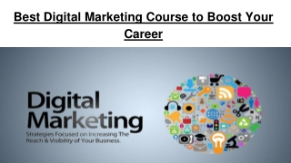 Best Digital Marketing Course to Boost Your Career