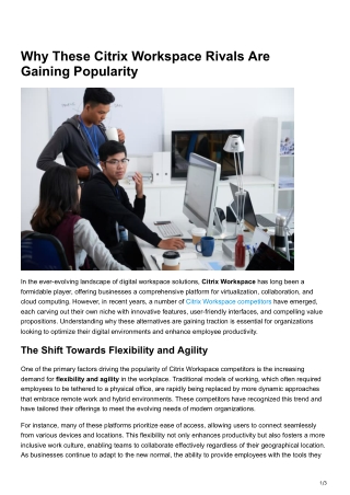 Why These Citrix Workspace Rivals Are Gaining Popularity