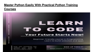 Master Python Easily With Practical Python Training Courses