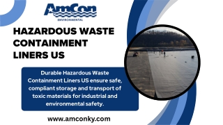 Hazardous Waste Containment Liners US