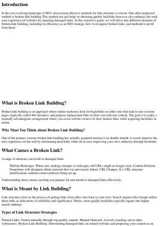 ** How to Recognize and Take Advantage Of Broken Links for Your Link Building St