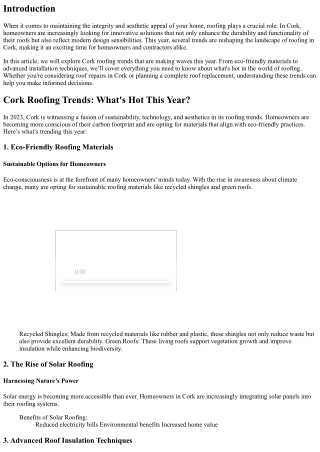 Cork Roofing Trends: What's Hot This Year?