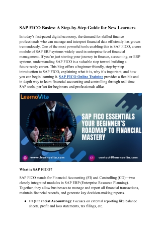 SAP FICO Basics_ A Step-by-Step Guide for New Learners
