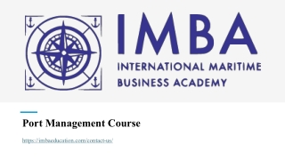 Port Management Course
