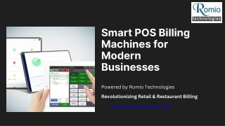 Smart POS Billing Machines for Modern Businesses