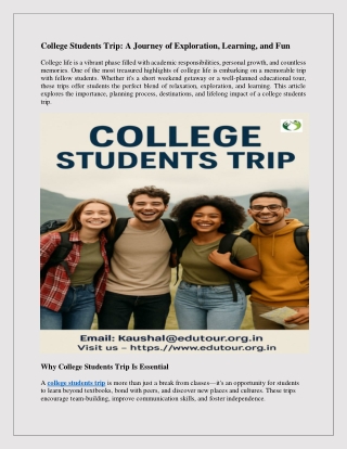 ltimate Guide to Planning a College Students Trip: Tips & Tricks