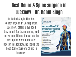 Best Neuro &  Spine surgeon in Lucknow - Dr. Rahul Singh