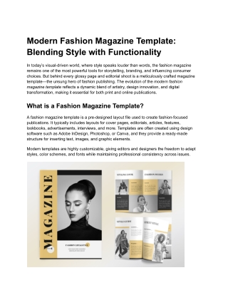 Modern Fashion Magazine Template