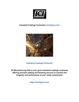 Industrial Coatings Contractor | Icimfgusa.com