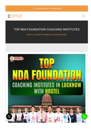 NDA foundation coaching in Lucknow - SDA