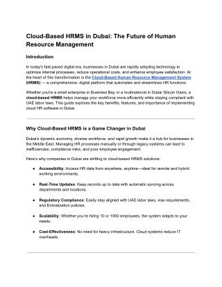 Cloud-Based HRMS in Dubai_ The Future of Human Resource Management