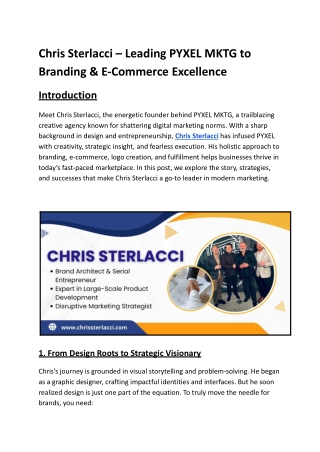 Chris Sterlacci’s Ignite X Brand – Launching Celebrity Ventures with PYXEL