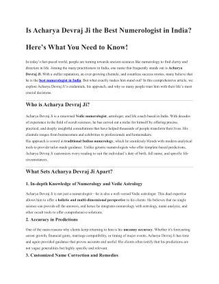 Is Acharya Devraj Ji the Best Numerologist in India_ Here’s What You Need to Know