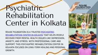 Psychiatric Rehabilitation center in kolkata