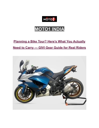 Planning a Bike Tour