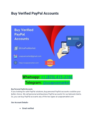 Where You Buy Verified PayPal Accounts Form Trusted Sites in 2026