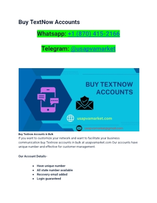 Top 10 WerkPlace To Buy TextNow Accounts in 2025