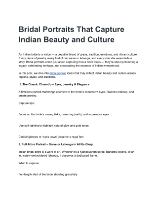 Best Bridal Photoshoot | What A Story