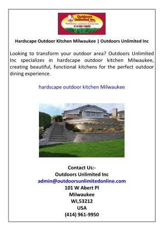 Hardscape Outdoor Kitchen Milwaukee  Outdoors Unlimited Inc