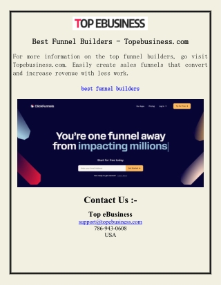 Best Funnel Builders - Topebusiness.com